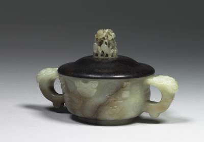 图片[3]-Jade gui-shaped incense burner with animal-mask pattern, Ming dynasty (1368-1644)-China Archive